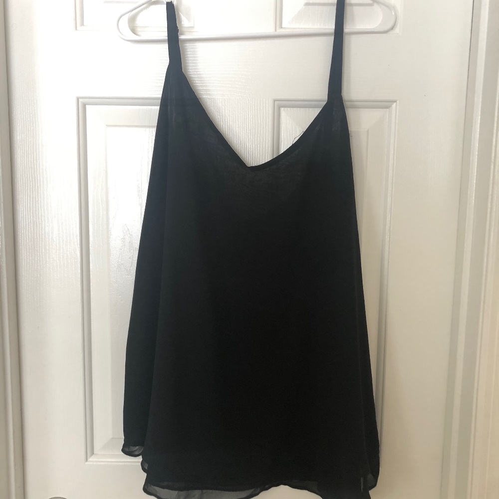Black Chiffon Tank